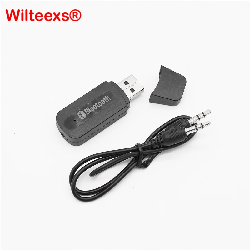 WILTEEXS 3 5 мм разъем USB беспроводной Bluetooth музыкальный аудио приемник Ключ адаптер