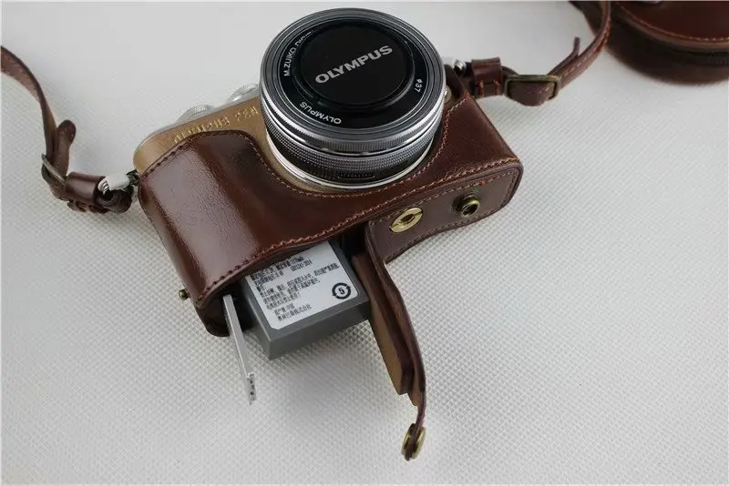 Роскошный чехол из искусственной кожи Чехол для Olympus Pen Lite EPL9 EPL 9 14 42 мм + Батарея