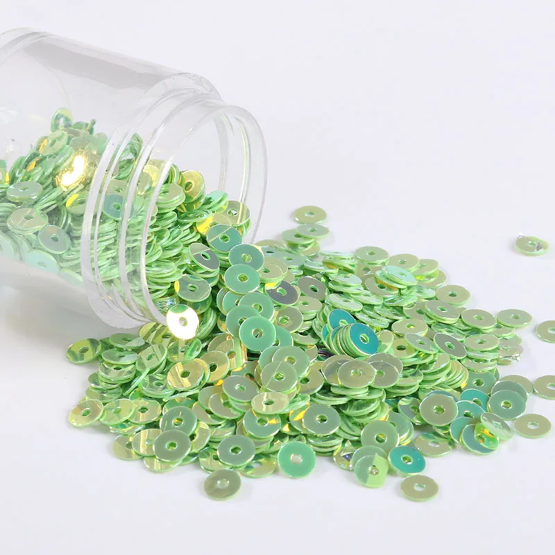 Light Green 2000 шт(10 г) Великолепные 4 мм круглые Блестки с золотым подтоном Блестящие Блестки горка для шитья свадебного платья материал - Цвет: Light Green