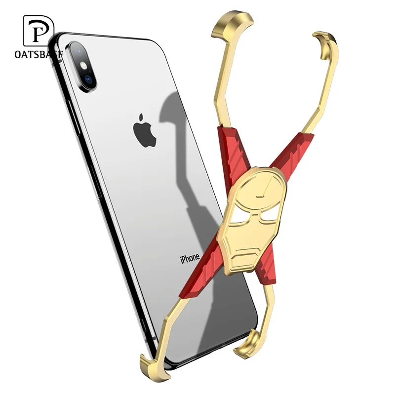 OATSBASF Железный человек металлический корпус X Форма Дизайн чехол для iPhone XS