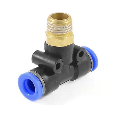 

4PCS 1/8" PT 1/4" PT 3/8" PT 1/2" PT Male Thread to 8mm T Shape 3 way Air Pneumatic Quick Joint Coupler Adapter