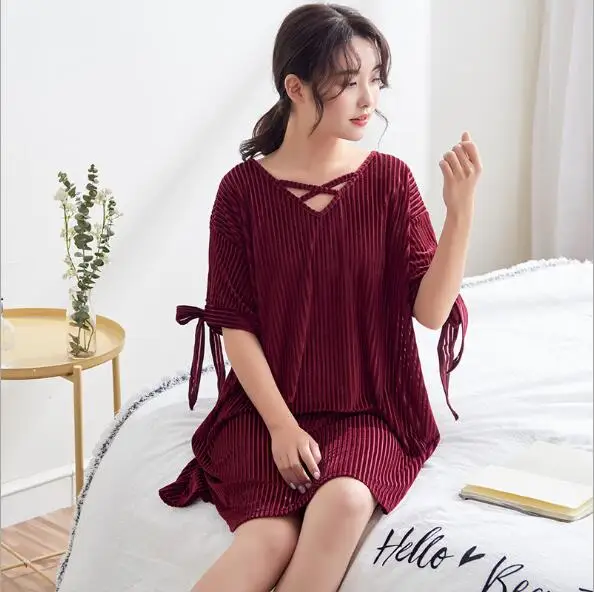 Летняя Ночная сорочка с коротким рукавом Fdfklak Одежда для беременных одежда сна