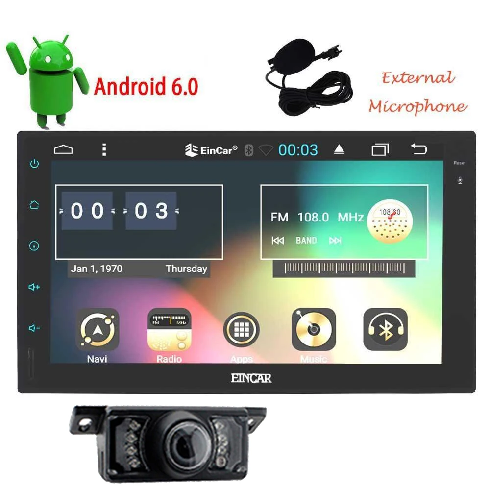 Lastest 7 &quotдвойной 2Din Android 6 0 Универсальный Автомобильный gps Радио четырехъядерный