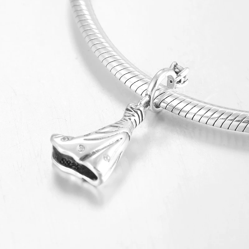 Authentic 925 Sterling Silver Pendant sparkling Magic boots Metal beads Jewelry making Fit Original Pandora Charm Diy Bracelet