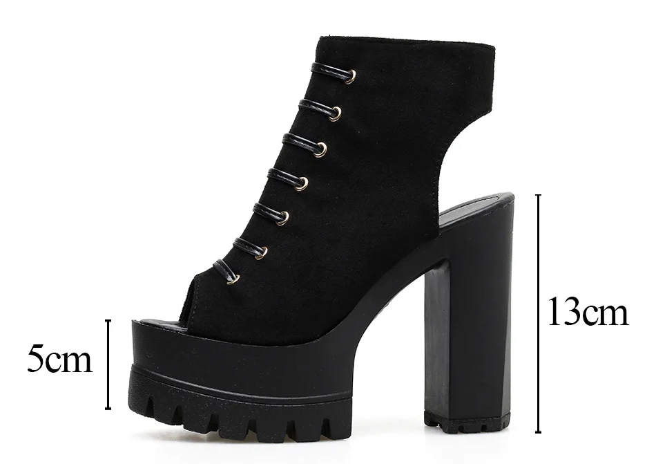 Gdgydh Cross-tied Fashion Summer Boots For The Women Spring Summer Peep Toe Summer Shoes Woman Ankle Boots Zipper Drop Shipping
