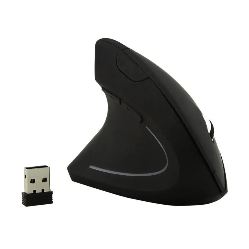 Binmer New Arrival 6D 2.4G Wireless Mouse Ergonomic Vertical Left hand Optical 1600DPI Gaming Mini Mice For PC Computer 18AUG7 | Компьютеры