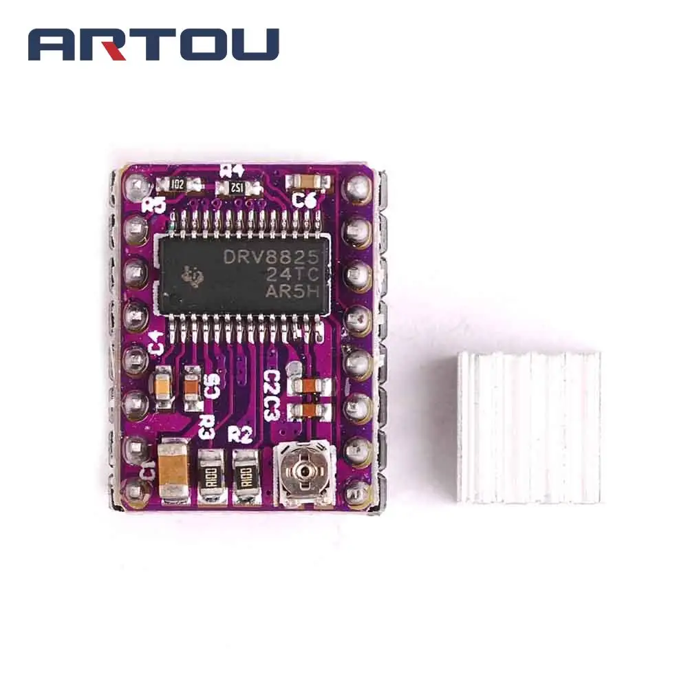 Запчасти для 3D-принтера StepStick A4988 DRV8825 Драйвер шагового двигателя с теплоотводом