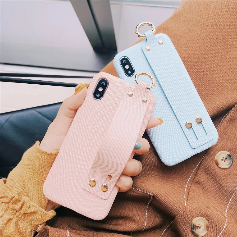 чехол на айфон 7 Ремешок запястье для Iphone XR модные яркие цвета мягкий телефона Apple