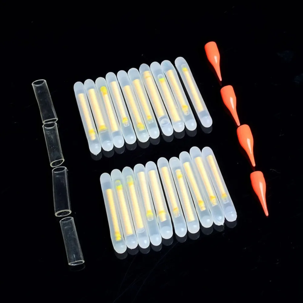 

15 pcs Night Fishing lightsticks sticks lights fluorescent Luminous alert deep column soft beads for Float Multi Vertical Buoy