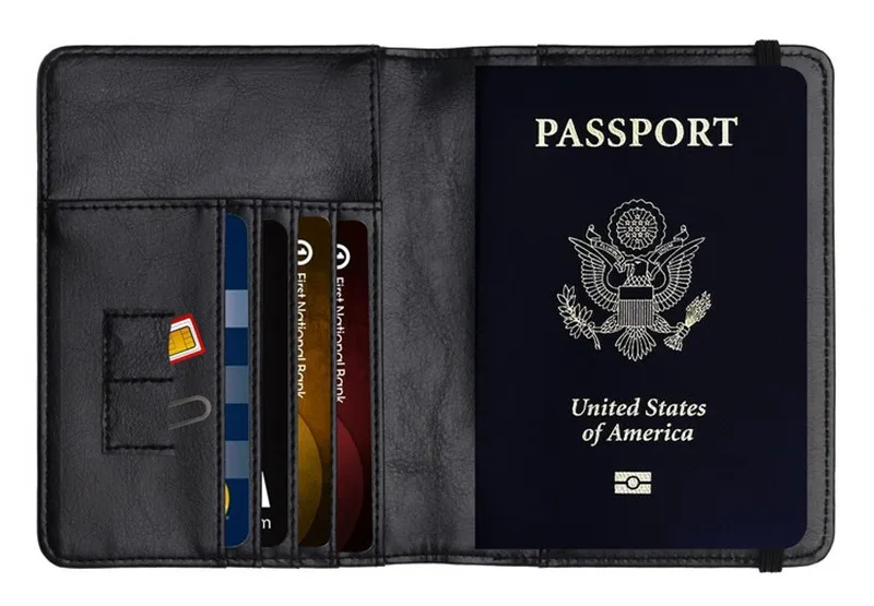Роскошные мужские бумажники для паспорта в американском стиле держатели карт с
