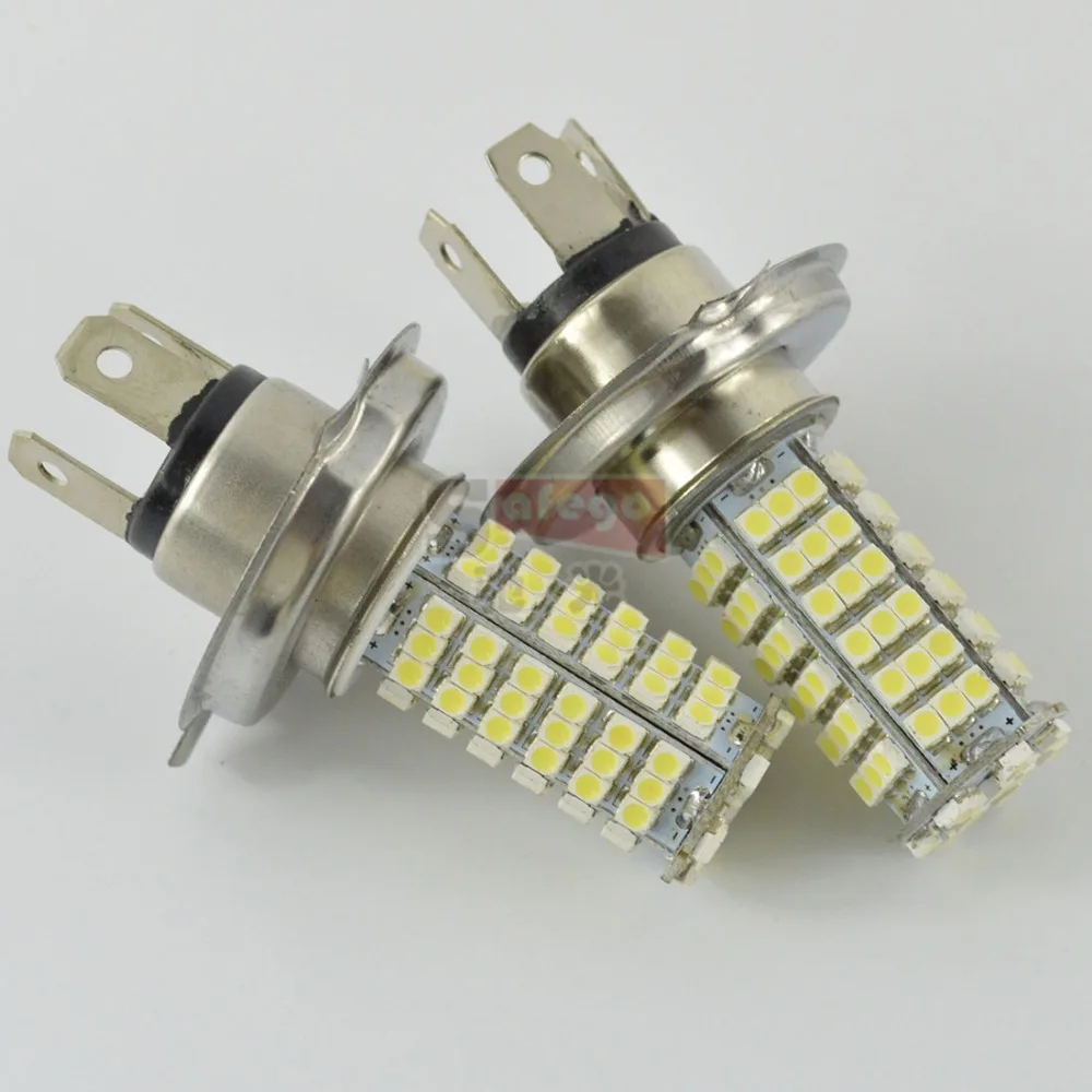 2 шт. dc 12 В супер яркость 102smd 3528 1210 светодио дный h4 лампы автомобилей