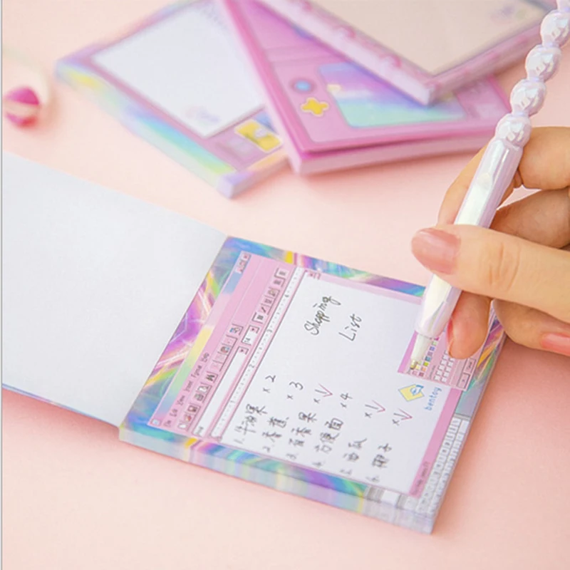 1х Kawaii компьютерная игра машина форма Липкие заметки Post блокнот школьные