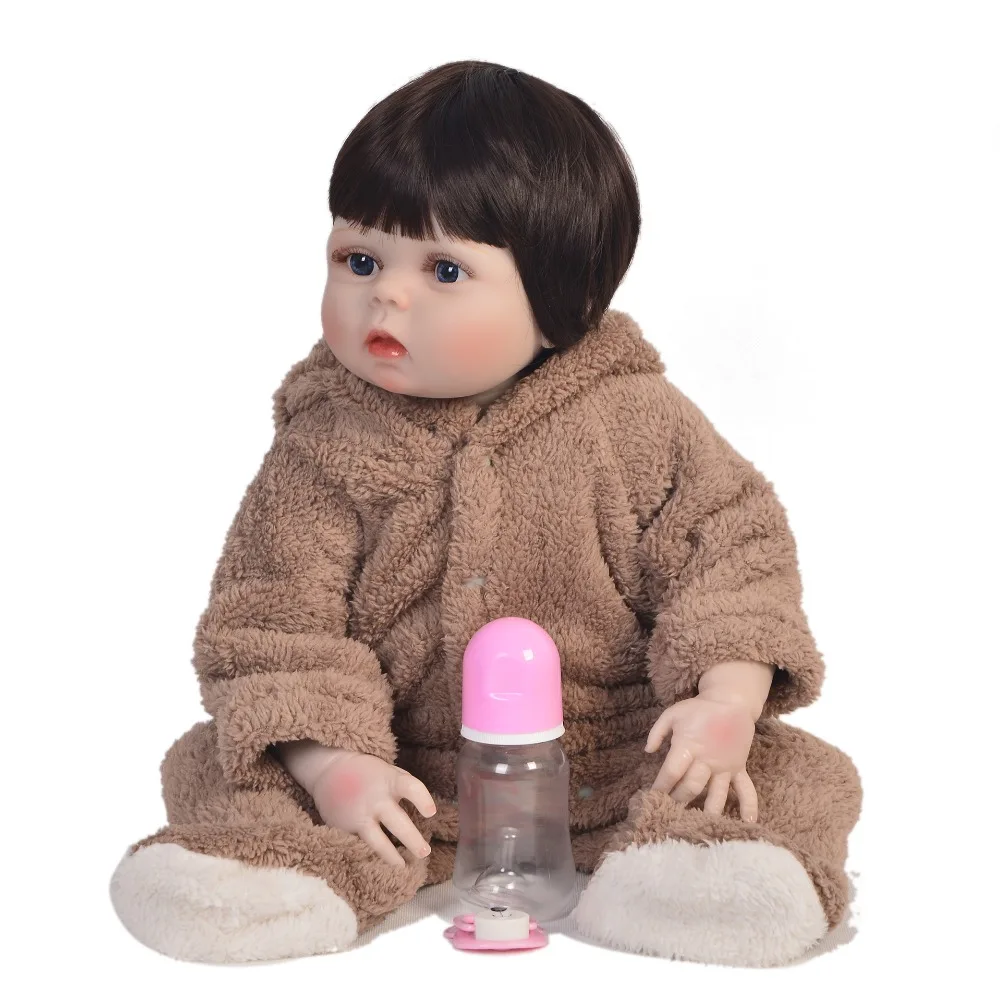 23 &quot57 см полностью силиконовая кукла для новорожденных девочек bebes reborn boneca oyuncak