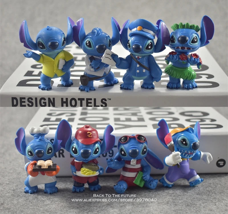 Фигурка героя из мультфильма Disney Лило и Ститч 8 шт./компл. 6 см|Игровые фигурки