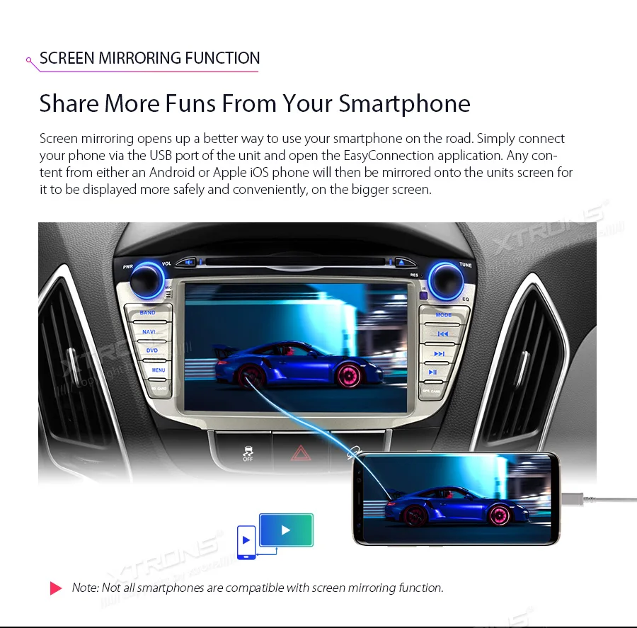 XTRONS 7 &quotAndroid 8 1 Octa Core GPS стереооборудование для автомобиля dvd-плеер hyundai IX35 Tucson
