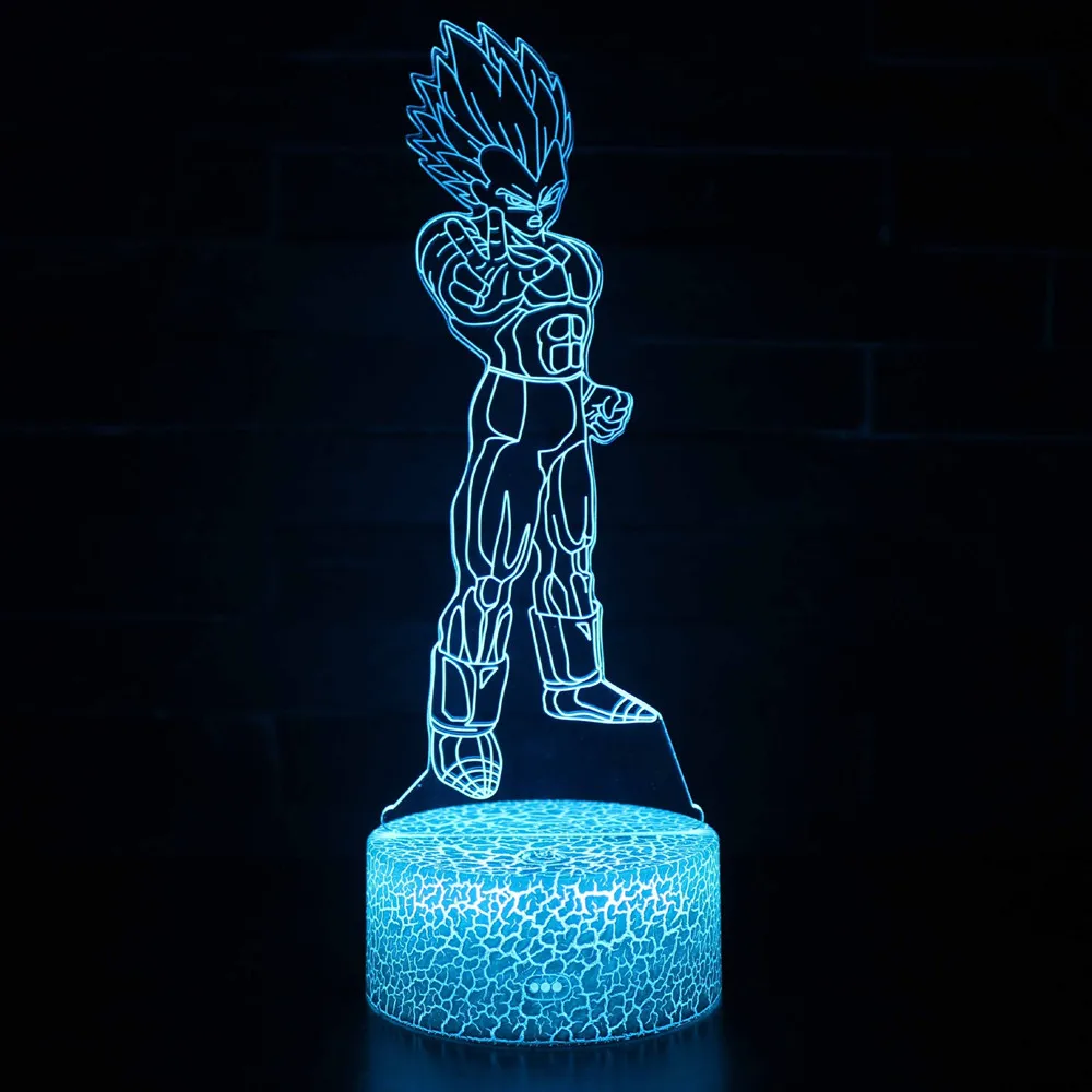 3D лампа Dragon Ball Kakarot Vegeta Son Gohan стволы для клеток Cyborg Freeza 7 цветов светодиодный