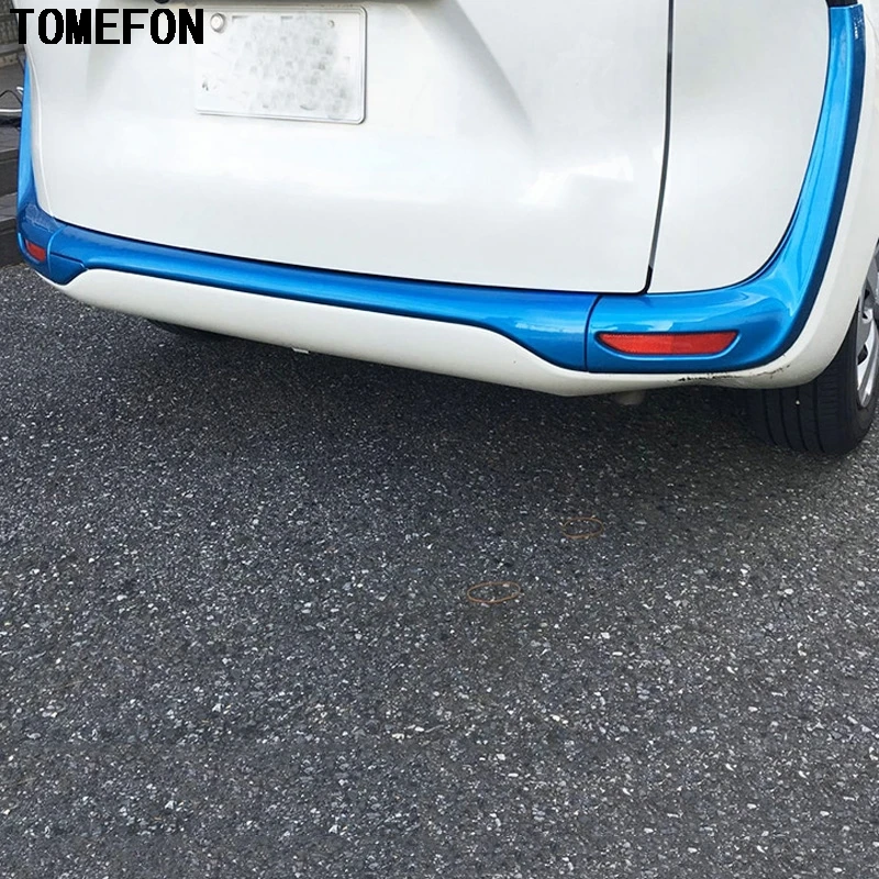 3 шт. накладка на задний бампер для Toyota Sienta 2016 2017 второго поколения XP170 ABS Chrome