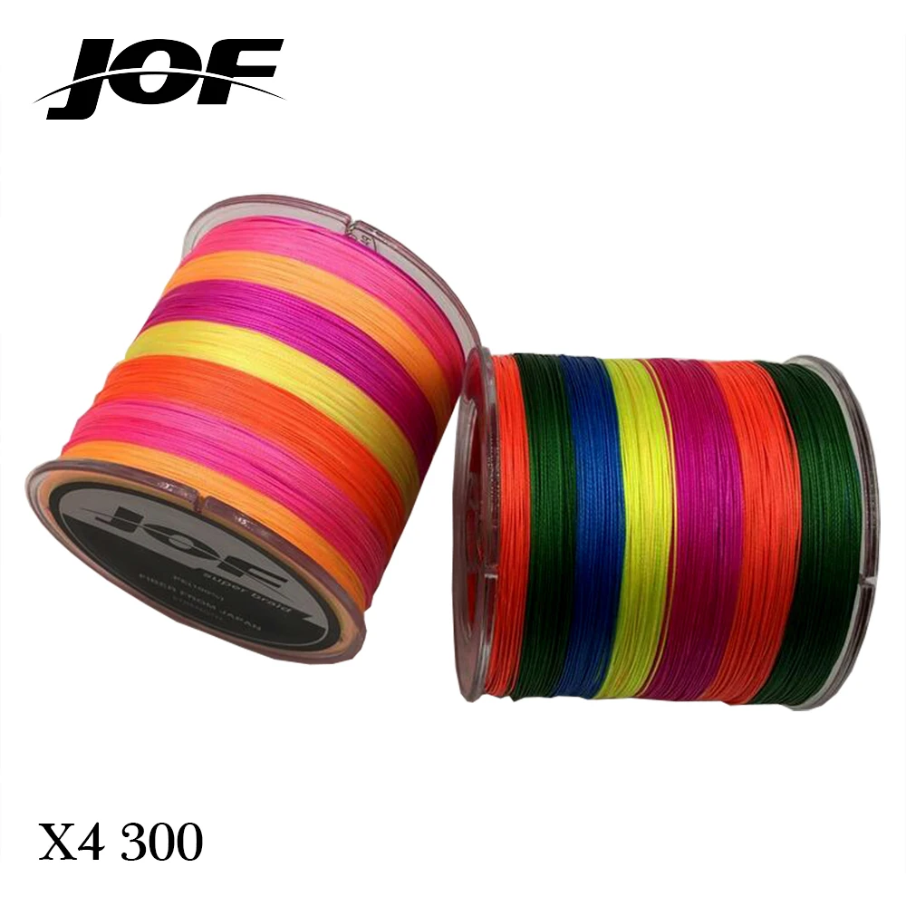 Оригинал JOF 4 нити 300 м бренд супер сильная Япония многонитевая PE плетеная