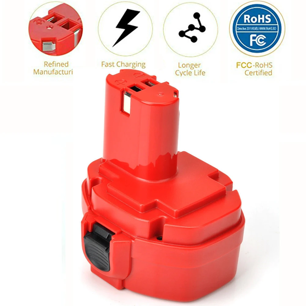 ELEOPTION 2 шт. Новый аккумулятор для электроинструмента MAKITA 14 4 В 2000 мА · ч Makita 14221420192600