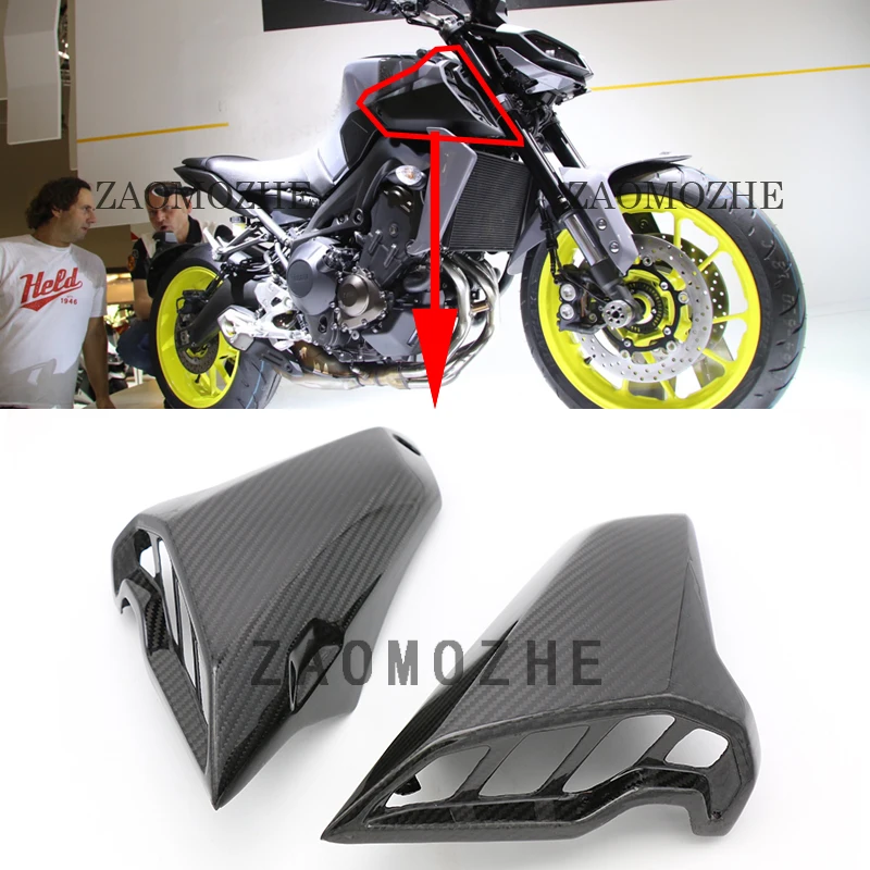 Для Yamaha MT09 MT 09 2017 2018 мотоцикла из настоящего углеродного волокна верхняя сторона