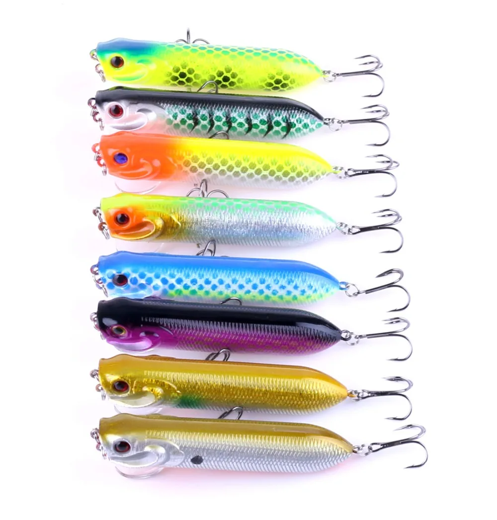 

8pcs New Big Popper Fishing Lures 9.5cm 18g Top Water Isca Artificial Fishing Tackle Hard Plastic Popper Lure Crank Bait