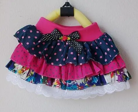 Детская девочка пачки цветок юбка девушки плиссированные джинсовый детские джинсы кружева маленьких девочек джинсовые юбки джинсовая юбка юбки - Цвет: design 2
