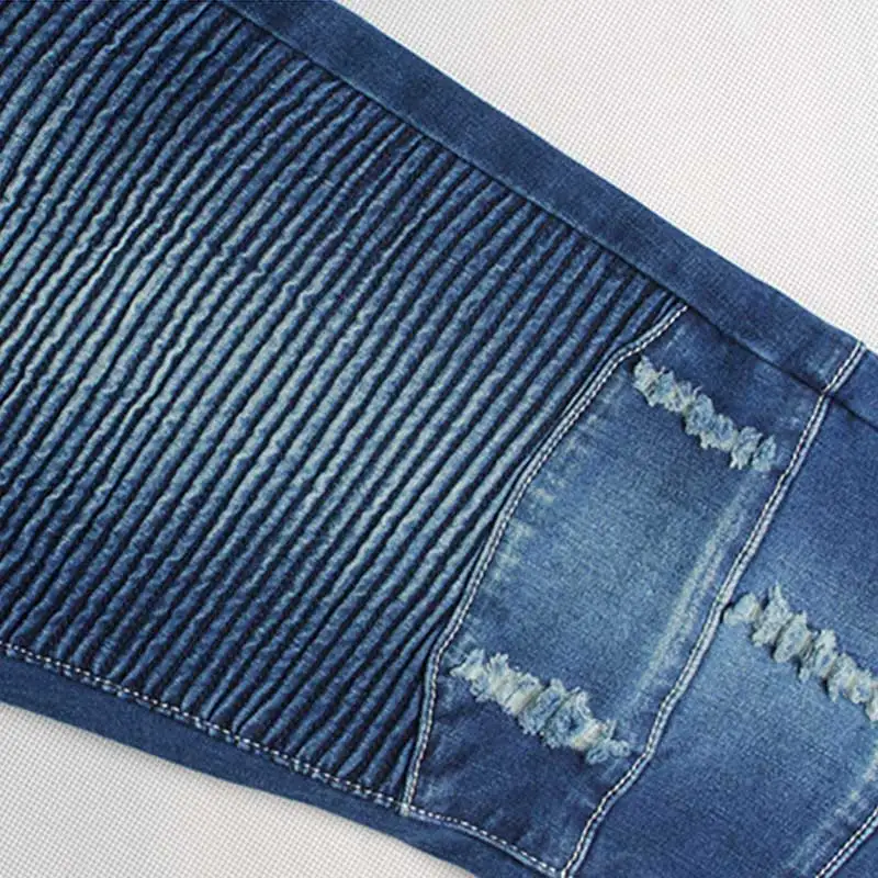 Женские рваные джинсы в стиле панк 3XL байкерском узкие джинсовые брюки из хлопка