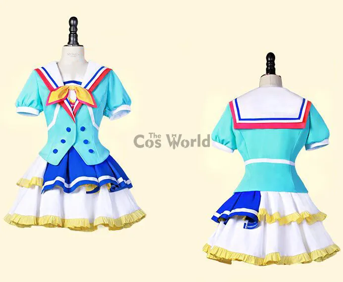 Милый! Солнечный свет! Aqours прыжки Сердце Takami Chika Костюм Форма моряка платье наряд