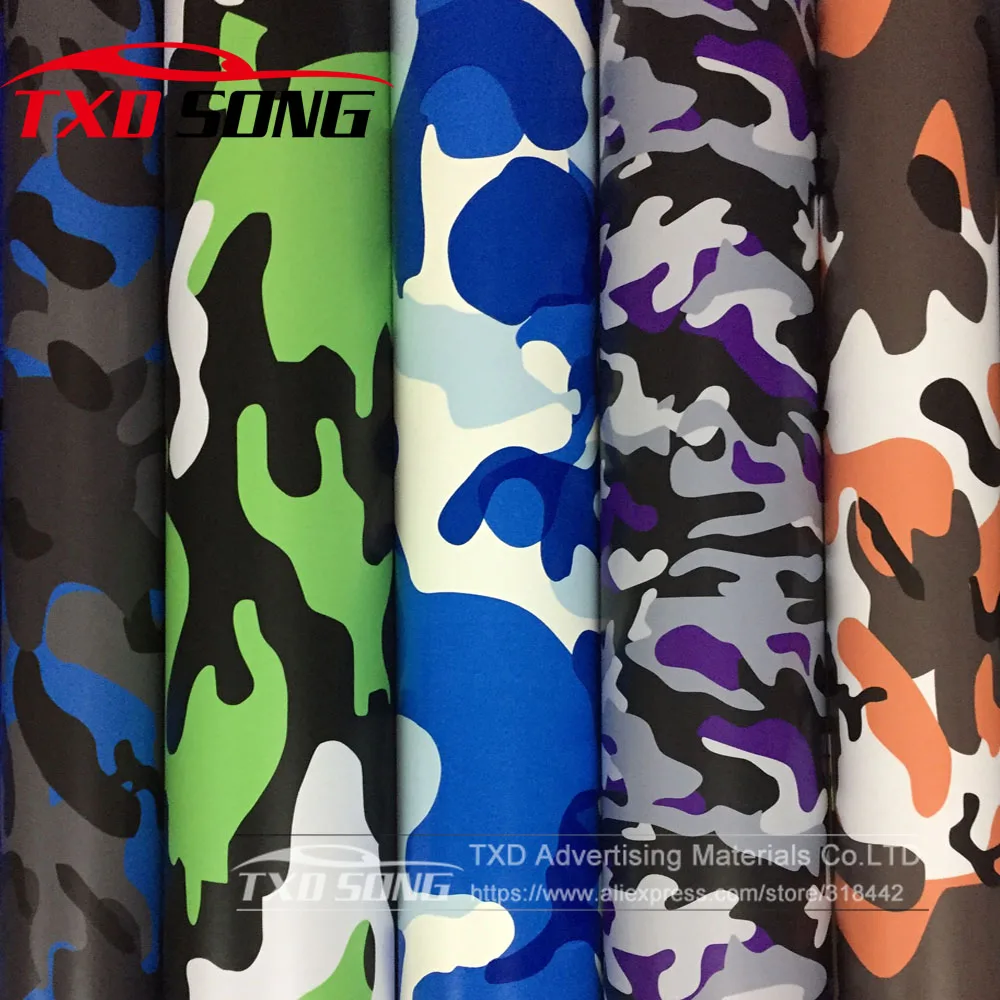 

More than 18 Kinds Camo Vinyl Wrap Car Motorcycle Decal Mirror Phone Laptop DIY Styling Camouflage Sticker Film Sheet