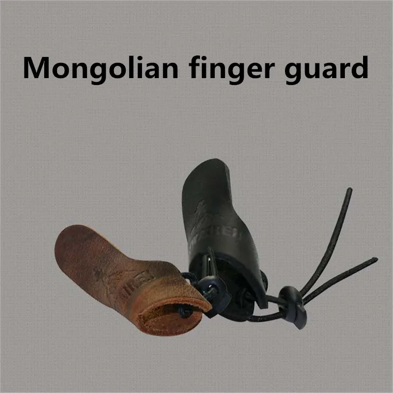 

1PCS 2 color Mongolian traditional archery bow finger escort shooter hunting shooting mat gloves label pull arrow