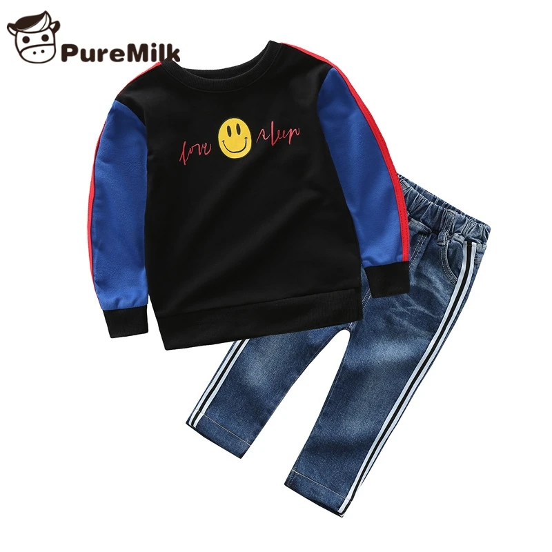 Одежда для мальчиков PureMilk одежда маленьких девочек с принтом смайлика