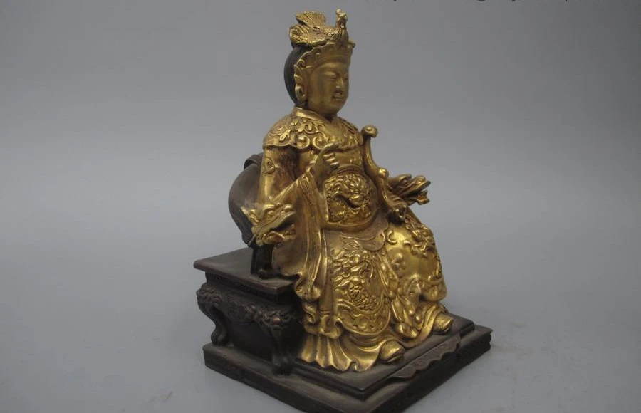 China Pure Bronze 24k gold Dragon phoenix Queen Mother empress Buddha statue 2017 | Дом и сад