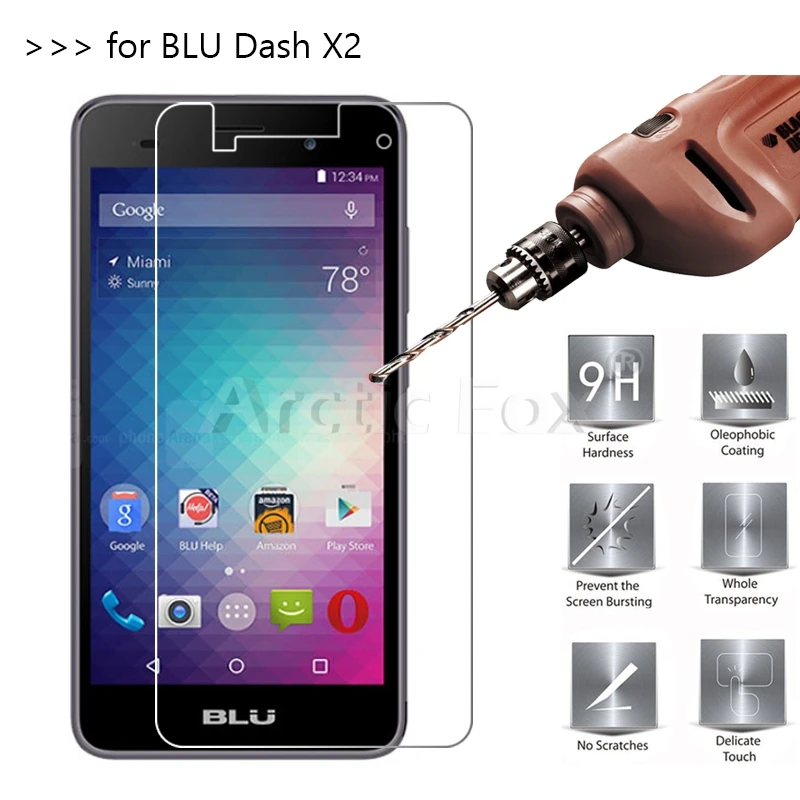 2 шт./лот закаленное Стекло для Blu тире M2 X2 Экран протектор Защитная пленка