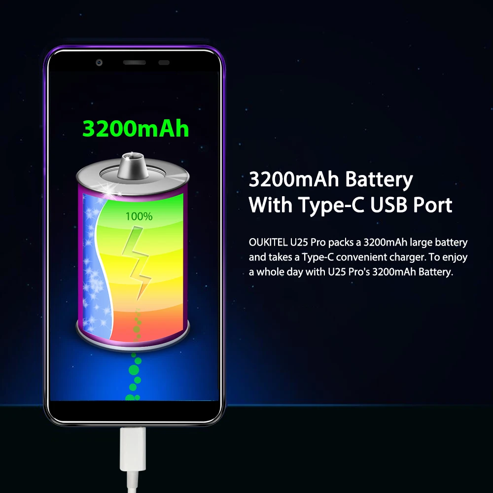 Oukitel U25 Pro 5 &quot2.5d Android 8 1 Mt6750t Восьмиядерный 4 Гб 64 13 МП + 2 МП/5 Мп смартфон 3200 мАч