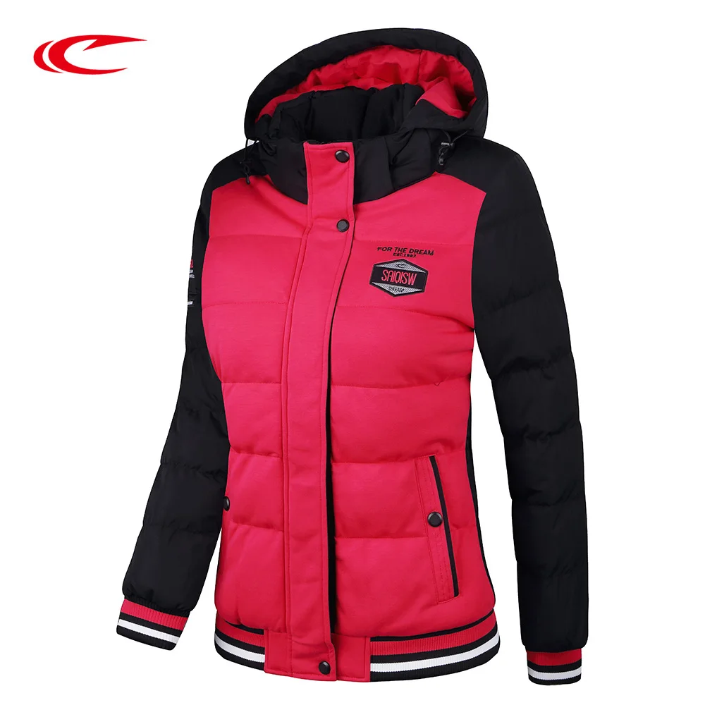 SAIQI Новая Женская осенне-зимняя куртка женская с капюшоном Спортивное толстое