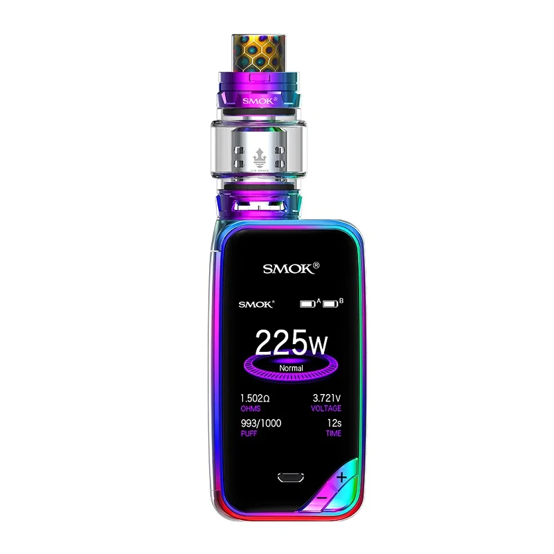 Оригинальный SMOK X Priv электронная сигарета Vape Комплект 18650 батарея 225 Вт Mod с TFV12