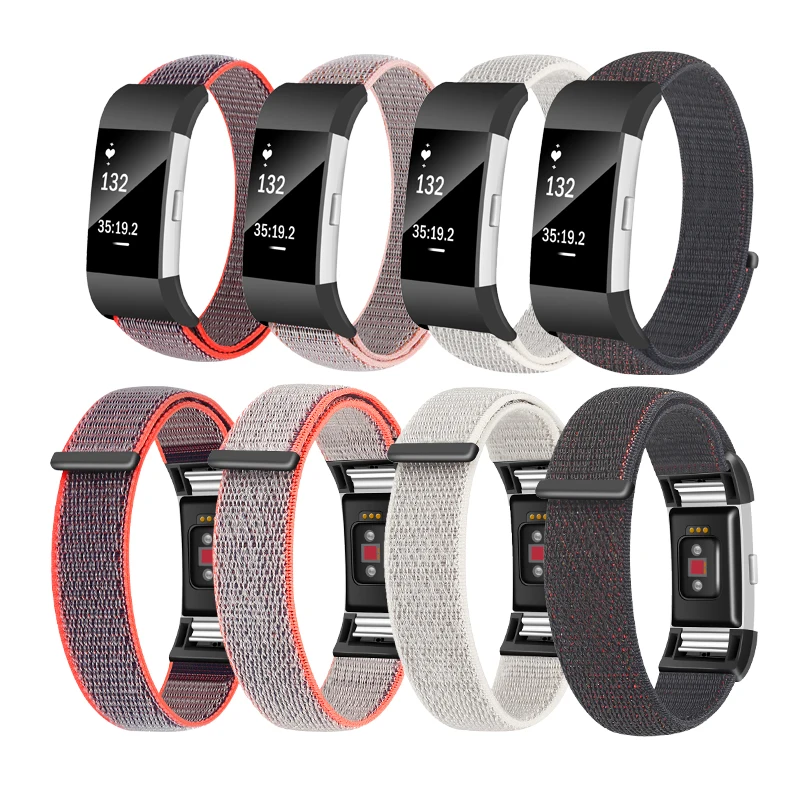 Hevaral браслет для Fitbit Charge 2 диапазона нейлоновый ремешок Корреа для Fit бит Charge2 мягкий ремешок Замена Smartwatch запястье
