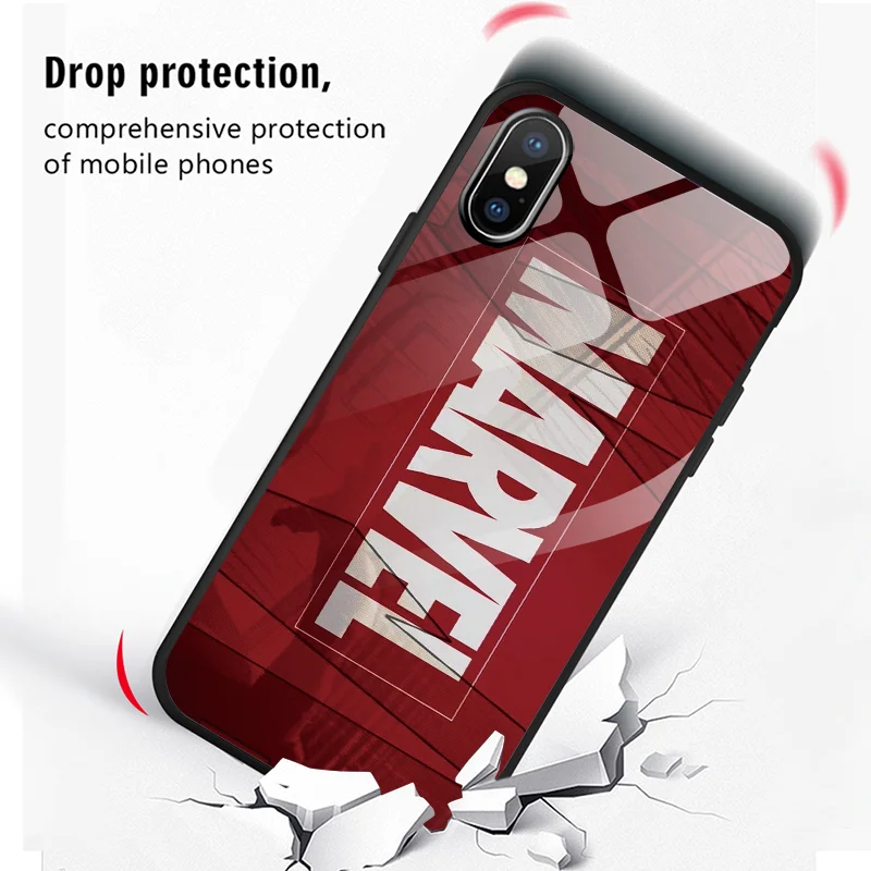 Черная пантера Железный человек закаленное стекло мягкий чехол для TPU huawei P20 mate 30 20 Lite P30 Pro Honor Play 8X9 10 Nova 3 3i 3e чехол