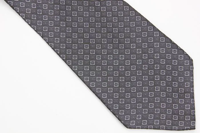NT0442 Black Gray Plaids Checks Ties Jacquard Woven Smooth Classic Silk Polyester Man's Casual Necktie Business Luxury Gravata |