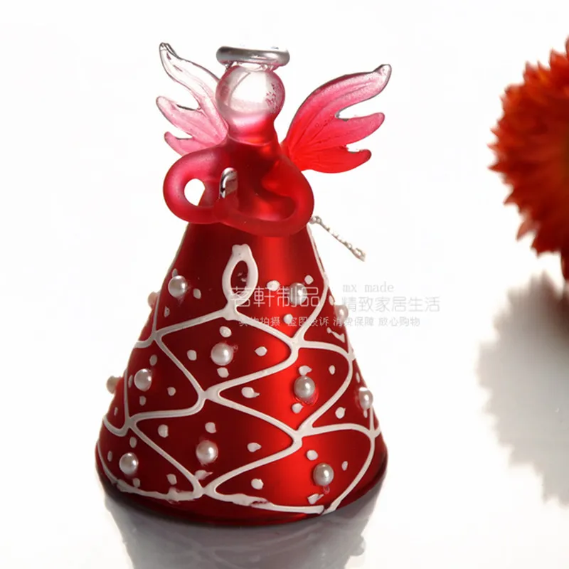 36pcs red angels 36 шт./упак. вместительный стеклянный Ангел вечерние события модный декоративный праздничный друг подарок Ангел Рождественский кулон домашний декоративный - Цвет: 36pcs red angels