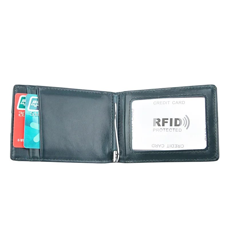 Тонкие туфли из натуральной кожи мужской зажим для денег бумажник Billfold Rfid Бумажник мужской кошелек Билл кошелек для долларов карты Денежные держатель с зажимом для денег деньги чехол