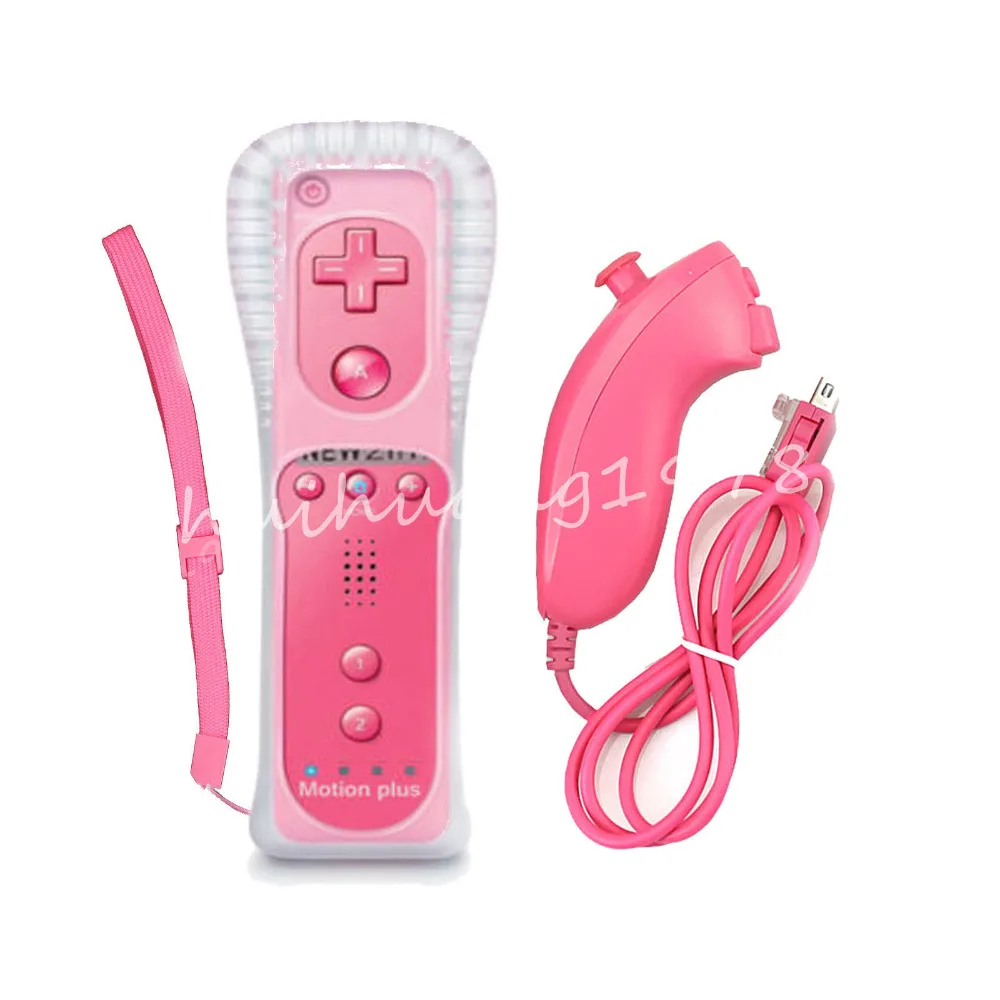 Новый стильный пульт дистанционного управления Motion Plus для Nintendo Wii Game + наручные