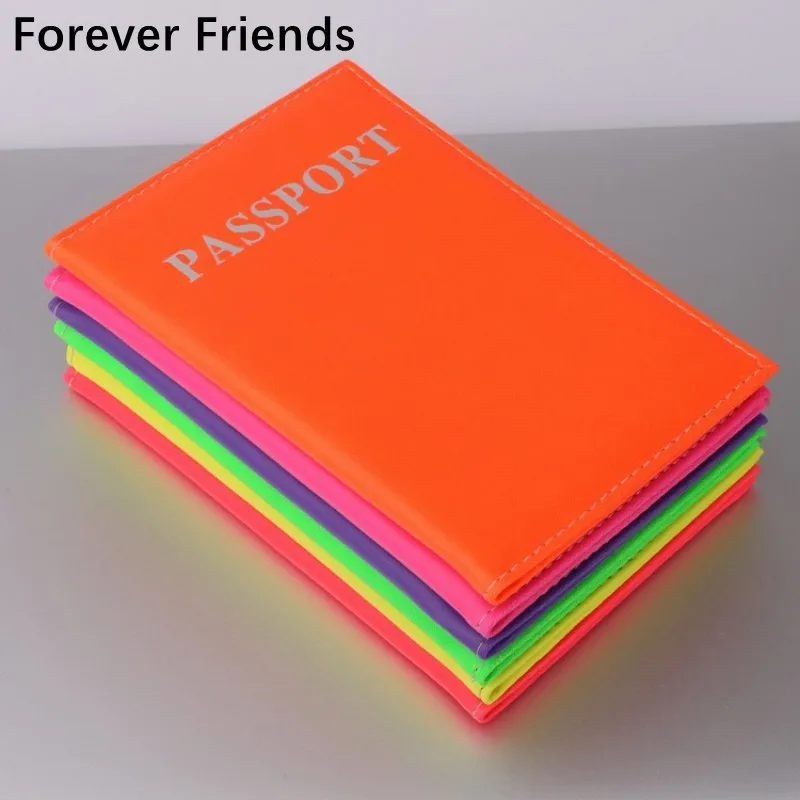 

Lavender fluorescent Passport Holder Cover PU Leather ID Card Fashion Travel passport Covers passport credit Case