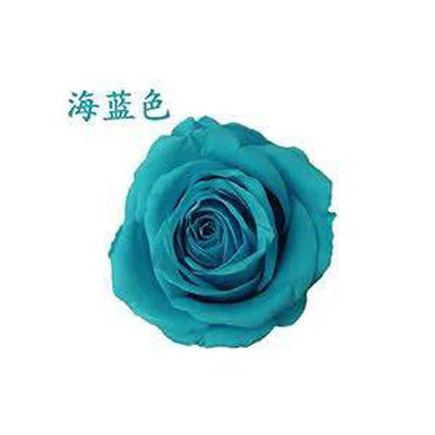 31 sea blue Йо Чо Искусственные цветы Роза искусственное 4-5 см сохраненные вечные розы коробка год валентина подарки навсегда вечная роза - Цвет: 31 sea blue