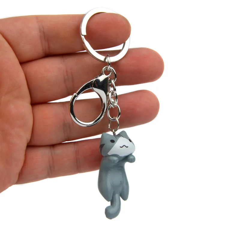 6 Pcs/set Japanese Cat Gift Doll Simple Moderl Cartoon Animation Action Figure For Bell KeyRing Mascot KeyChain Holder Purse Bag | Игрушки и