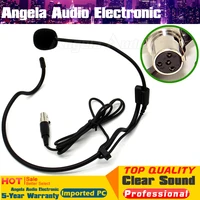 4pcs professional mini xlr 4 pin ta4f plug headworn condenser microphone headset mic microfone for shure karaoke wireless system