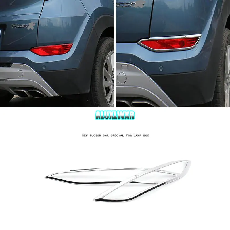 Для Hyundai Tucson 2015 2016 Abs Хром После задний противотуманный фонарь лампа тень рамка