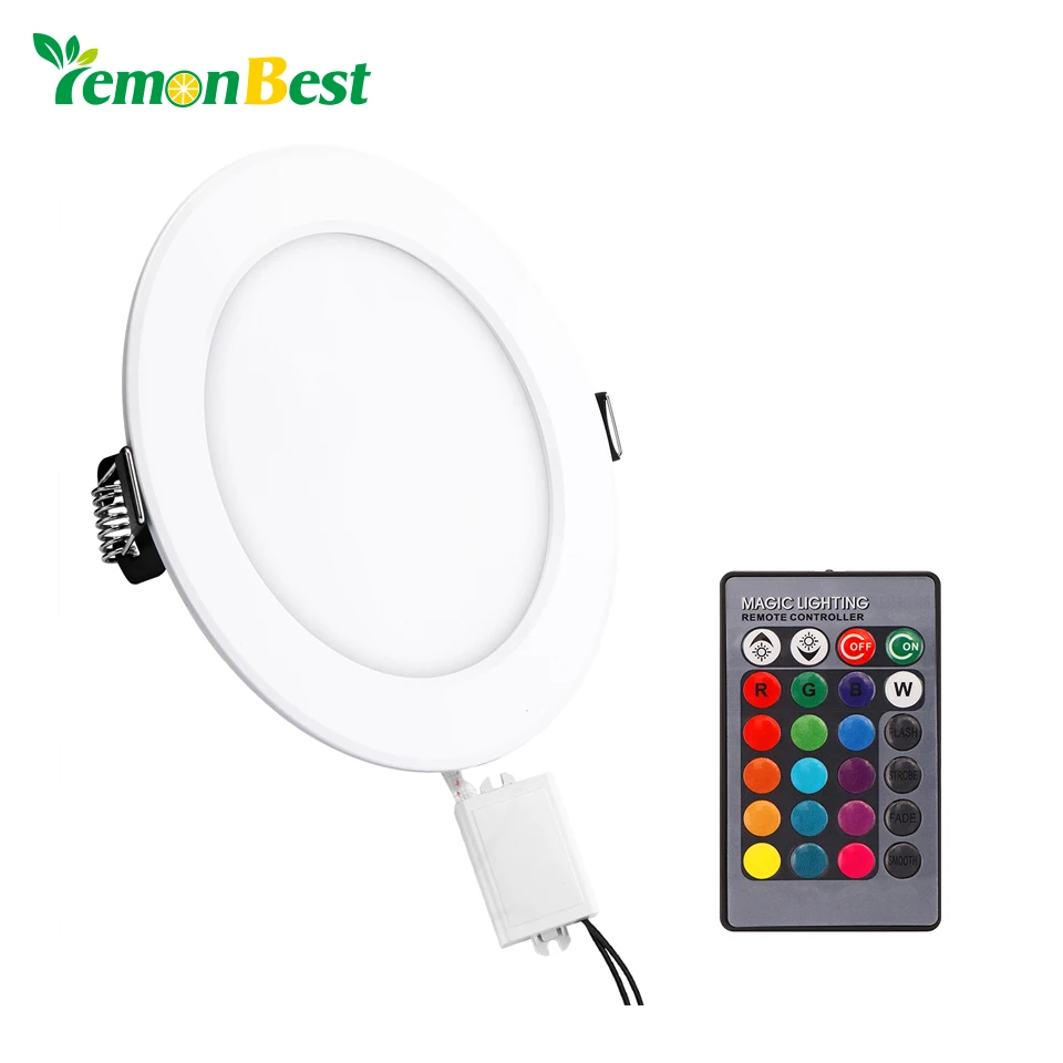 LemonBest 5/10 Вт круглый RGB Светодиодный Панель светильник Concea светодиодный
