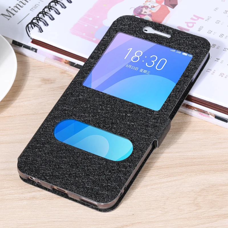 Для MEIZU M6/M6 Примечание Роскошный чехол с подставкой Вид из окна шелк