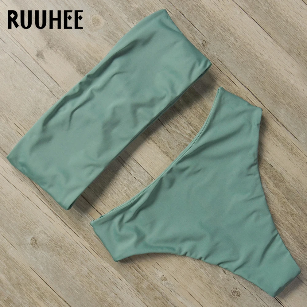 Бандаж RUUHEE, бикини, купальник для женщин, купальник, высокая талия, бикини, набор,, купальник, пуш-ап, Maillot De Bain Femme, пляжная одежда
